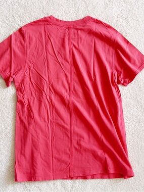 lululemon All Yours Pale Raspberry Short Sleeve Tee sz 2 Boyfriend Cotton Relax